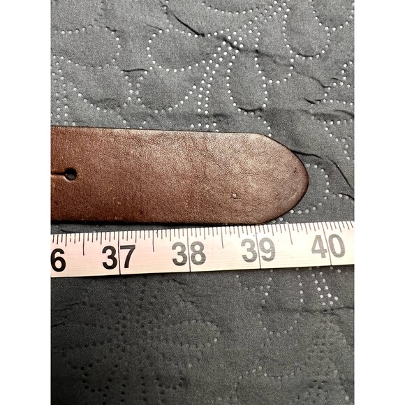 Fossil Vintage Bejeweled Brass Buckle Genuine Leather Belt Western Glam SZ M:NWT - Picture 7 of 9